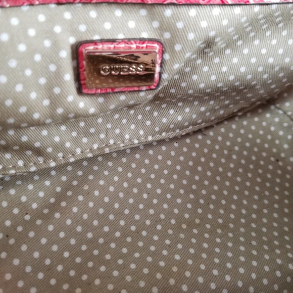 Guess Red Clear Leopard Print Handbag Very Good Unique - Picture 5 of 8